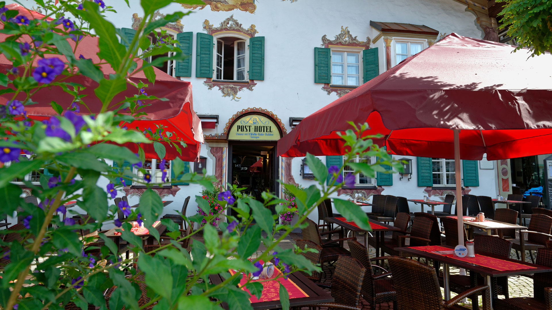 Hotel Alte Post Oberammergau Sommer Impression